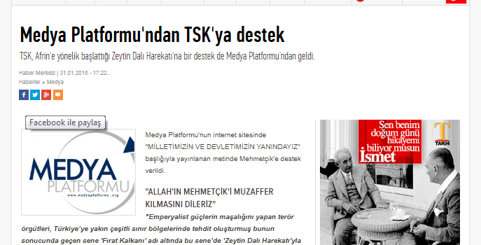 ensonhaber.com - Medya Platformu'ndan TSK'ya destek